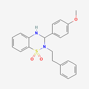 2-(4-Methoxyphenyl)-3-(2-phenylethyl)-1,2,3-trihydro-4-thiaquinazoline-4,4-dione