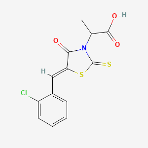 2-{5-[(2-Chlorophenyl)methylene]-4-oxo-2-thioxo-1,3-thiazolidin-3-yl}propanoic acid