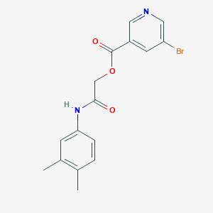 molecular formula C16H15BrN2O3 B2908612 [2-(3,4-Dimethylanilino)-2-oxoethyl] 5-bromopyridine-3-carboxylate CAS No. 387377-97-1