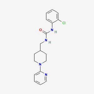 molecular formula C18H21ClN4O B2908620 1-(2-Chlorophenyl)-3-((1-(pyridin-2-yl)piperidin-4-yl)methyl)urea CAS No. 1234805-42-5