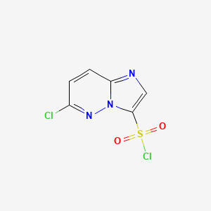 molecular formula C6H3Cl2N3O2S B2908621 6-Chloroimidazo[1,2-B]pyridazine-3-sulfonyl chloride CAS No. 1150567-72-8