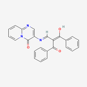 molecular formula C24H17N3O3 B2908633 2-[({4-oxo-4H-pyrido[1,2-a]pyrimidin-3-yl}amino)methylidene]-1,3-diphenylpropane-1,3-dione CAS No. 220957-69-7