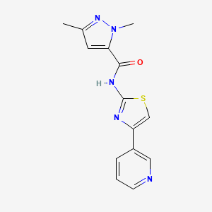 1,3-dimethyl-N-(4-(pyridin-3-yl)thiazol-2-yl)-1H-pyrazole-5-carboxamide