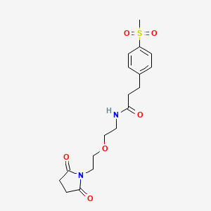 N-(2-(2-(2,5-dioxopyrrolidin-1-yl)ethoxy)ethyl)-3-(4-(methylsulfonyl)phenyl)propanamide