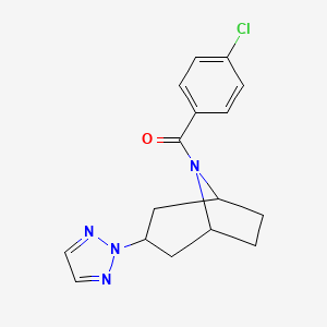 ((1R,5S)-3-(2H-1,2,3-triazol-2-yl)-8-azabicyclo[3.2.1]octan-8-yl)(4-chlorophenyl)methanone