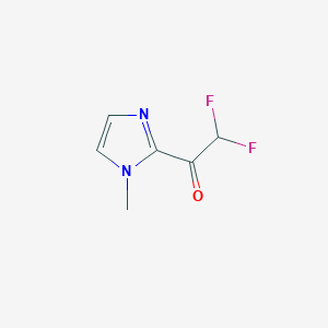 molecular formula C6H6F2N2O B2908650 2,2-Difluoro-1-(1-methylimidazol-2-yl)ethanone CAS No. 1566656-37-8
