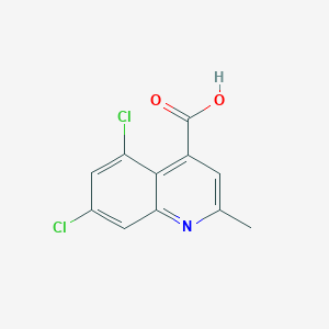 molecular formula C11H7Cl2NO2 B2908653 5,7-Dichloro-2-methylquinoline-4-carboxylic acid CAS No. 889973-18-6