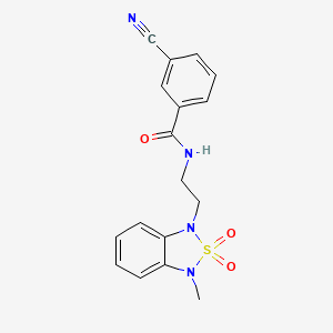 3-cyano-N-(2-(3-methyl-2,2-dioxidobenzo[c][1,2,5]thiadiazol-1(3H)-yl)ethyl)benzamide