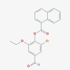 2-Bromo-6-ethoxy-4-formylphenyl naphthalene-1-carboxylate