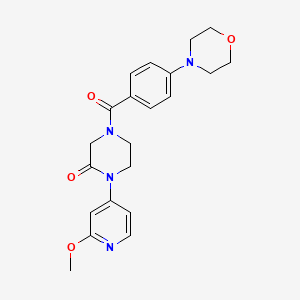 1-(2-Methoxypyridin-4-yl)-4-(4-morpholin-4-ylbenzoyl)piperazin-2-one