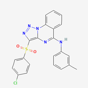 3-[(4-chlorophenyl)sulfonyl]-N-(3-methylphenyl)[1,2,3]triazolo[1,5-a]quinazolin-5-amine
