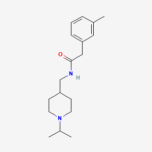 molecular formula C18H28N2O B2908686 N-((1-isopropylpiperidin-4-yl)methyl)-2-(m-tolyl)acetamide CAS No. 946270-86-6