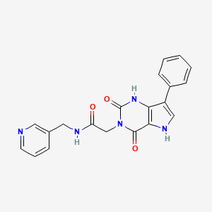2-(2,4-dioxo-7-phenyl-1,2,4,5-tetrahydro-3H-pyrrolo[3,2-d]pyrimidin-3-yl)-N-(pyridin-3-ylmethyl)acetamide
