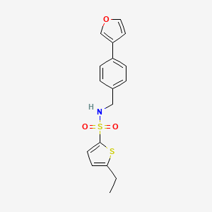 molecular formula C17H17NO3S2 B2908706 5-ethyl-N-(4-(furan-3-yl)benzyl)thiophene-2-sulfonamide CAS No. 2034456-31-8