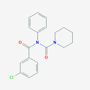 molecular formula C19H19ClN2O2 B2908707 N-(3-chlorobenzoyl)-N-phenylpiperidine-1-carboxamide CAS No. 941958-25-4