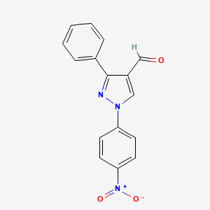 1-(4-Nitrophenyl)-3-phenyl-1H-pyrazole-4-carbaldehyde