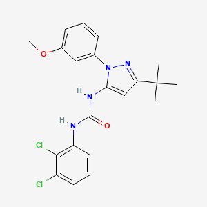molecular formula C21H22Cl2N4O2 B2908721 1-[1-(3-Methoxyphenyl)-3-tert-butyl-1H-pyrazole-5-yl]-3-(2,3-dichlorophenyl)urea CAS No. 127411-67-0