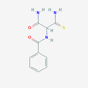 molecular formula C10H11N3O2S B2908727 N-[2-amino-1-(aminocarbonothioyl)-2-oxoethyl]benzamide CAS No. 31785-09-8