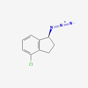 molecular formula C9H8ClN3 B2908728 (1S)-1-Azido-4-chloro-2,3-dihydro-1H-indene CAS No. 2173638-12-3