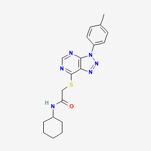 N-cyclohexyl-2-((3-(p-tolyl)-3H-[1,2,3]triazolo[4,5-d]pyrimidin-7-yl)thio)acetamide