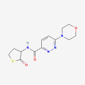 molecular formula C13H16N4O3S B2908737 6-morpholino-N-(2-oxotetrahydrothiophen-3-yl)pyridazine-3-carboxamide CAS No. 1396785-67-3