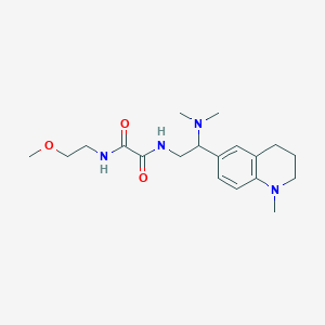 molecular formula C19H30N4O3 B2908741 N1-(2-(dimethylamino)-2-(1-methyl-1,2,3,4-tetrahydroquinolin-6-yl)ethyl)-N2-(2-methoxyethyl)oxalamide CAS No. 922118-98-7