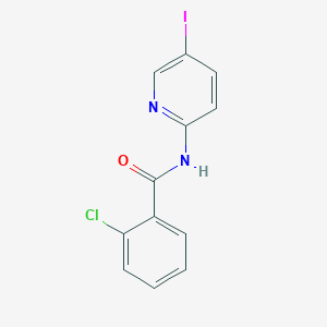 molecular formula C12H8ClIN2O B2908742 2-chloro-N-(5-iodopyridin-2-yl)benzamide CAS No. 415943-77-0