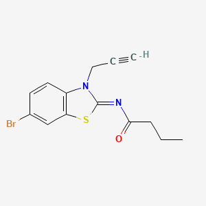 (Z)-N-(6-bromo-3-(prop-2-yn-1-yl)benzo[d]thiazol-2(3H)-ylidene)butyramide