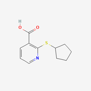 molecular formula C11H13NO2S B2908747 2-(Cyclopentylsulfanyl)pyridine-3-carboxylic acid CAS No. 953721-41-0