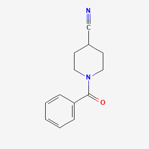 molecular formula C13H14N2O B2908752 1-Benzoylpiperidine-4-carbonitrile CAS No. 198554-64-2