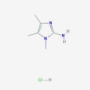 molecular formula C6H12ClN3 B2908753 1,4,5-Trimethylimidazol-2-amine;hydrochloride CAS No. 2305255-52-9