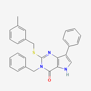 3-benzyl-2-((3-methylbenzyl)thio)-7-phenyl-3H-pyrrolo[3,2-d]pyrimidin-4(5H)-one