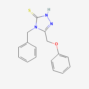 molecular formula C16H15N3OS B2908758 4-benzyl-5-(phenoxymethyl)-4H-1,2,4-triazole-3-thiol CAS No. 309734-79-0