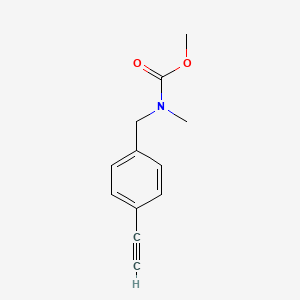 molecular formula C12H13NO2 B2908769 (4-Ethynyl-benzyl)-methyl-carbamic acid methyl ester CAS No. 880160-62-3
