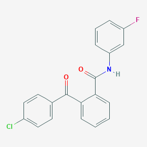 molecular formula C20H13ClFNO2 B290877 2-(4-chlorobenzoyl)-N-(3-fluorophenyl)benzamide 