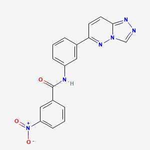 molecular formula C18H12N6O3 B2908770 3-nitro-N-(3-{[1,2,4]triazolo[4,3-b]pyridazin-6-yl}phenyl)benzamide CAS No. 891113-27-2