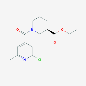 molecular formula C16H21ClN2O3 B2908776 Ethyl (3R)-1-(2-chloro-6-ethylpyridine-4-carbonyl)piperidine-3-carboxylate CAS No. 2220148-30-9