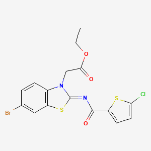 (Z)-ethyl 2-(6-bromo-2-((5-chlorothiophene-2-carbonyl)imino)benzo[d]thiazol-3(2H)-yl)acetate