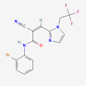 (Z)-N-(2-bromophenyl)-2-cyano-3-[1-(2,2,2-trifluoroethyl)imidazol-2-yl]prop-2-enamide