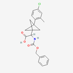 2-[3-(4-Chloro-2-methylphenyl)-1-bicyclo[1.1.1]pentanyl]-2-(phenylmethoxycarbonylamino)acetic acid