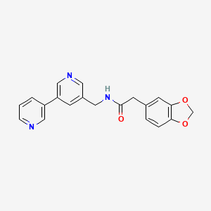 N-([3,3'-bipyridin]-5-ylmethyl)-2-(benzo[d][1,3]dioxol-5-yl)acetamide