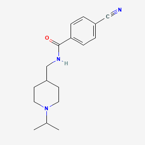 4-cyano-N-((1-isopropylpiperidin-4-yl)methyl)benzamide