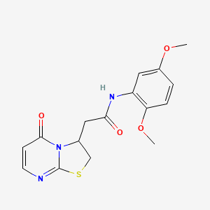 molecular formula C16H17N3O4S B2908813 N-(2,5-dimethoxyphenyl)-2-(5-oxo-3,5-dihydro-2H-thiazolo[3,2-a]pyrimidin-3-yl)acetamide CAS No. 946345-78-4