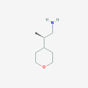 molecular formula C8H17NO B2908819 (2S)-2-(oxan-4-yl)propan-1-amine CAS No. 2248187-44-0