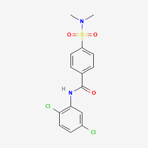 molecular formula C15H14Cl2N2O3S B2908822 N-(2,5-dichlorophenyl)-4-(N,N-dimethylsulfamoyl)benzamide CAS No. 312914-37-7