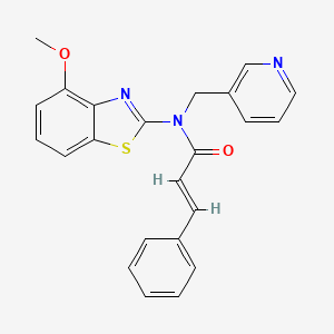 molecular formula C23H19N3O2S B2908825 N-(4-methoxybenzo[d]thiazol-2-yl)-N-(pyridin-3-ylmethyl)cinnamamide CAS No. 895003-11-9
