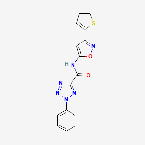 2-phenyl-N-(3-(thiophen-2-yl)isoxazol-5-yl)-2H-tetrazole-5-carboxamide