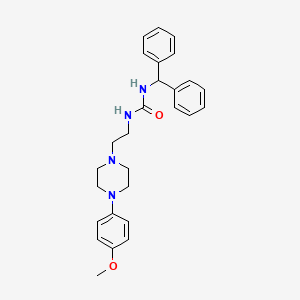 molecular formula C27H32N4O2 B2908836 1-Benzhydryl-3-(2-(4-(4-methoxyphenyl)piperazin-1-yl)ethyl)urea CAS No. 1209327-44-5