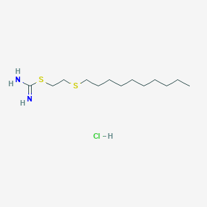 molecular formula C13H29ClN2S2 B2908840 2-(Decylthio)ethyl imidothiocarbamate hydrochloride CAS No. 1215581-59-1
