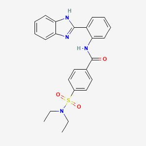 molecular formula C24H24N4O3S B2908842 N-[2-(1H-benzimidazol-2-yl)phenyl]-4-(diethylsulfamoyl)benzamide CAS No. 313275-16-0